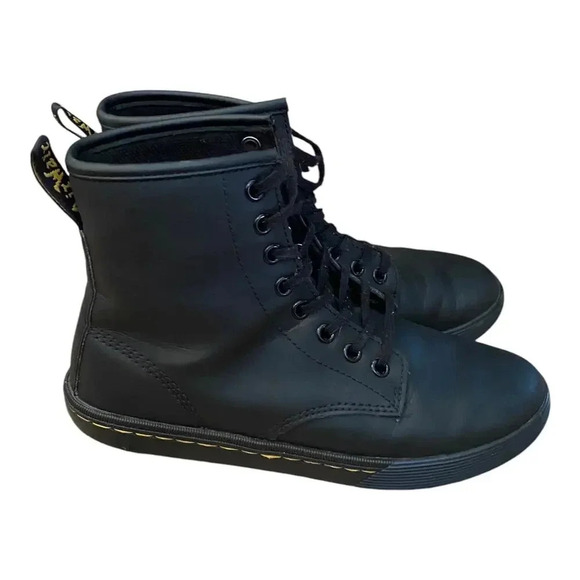 Dr. Martens Sheridan Black Combat Work Boots Women's US 6 Lace Up Leather - Picture 2 of 12